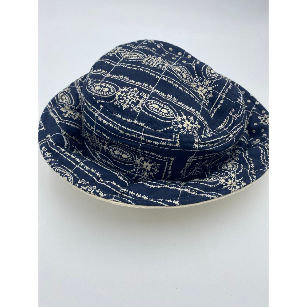 Madewell Hat Women's Reversible Quilted Bucket‎ Coastal Nautical M/L